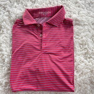 Draddy Men's Polo Shirt - Red and White Stripes